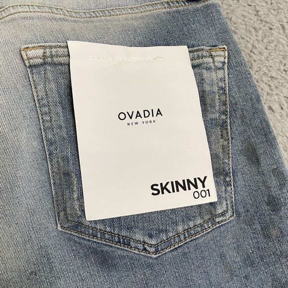 OVADIA NY Men's Light PAINT SPLATTER Skinny Fit Mid Rise Stretch Jeans 32 NWT - Picture 11 of 16